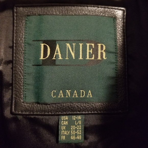 Danier 90s Vintage Leather Jacket  Ladies Size L - Picture 10 of 16